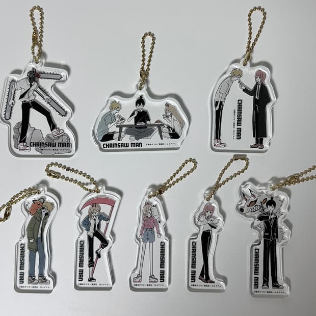 체인소맨 아크릴 키링 키홀더 애니 일본 극장판 레제 덴지 포치타 피규어