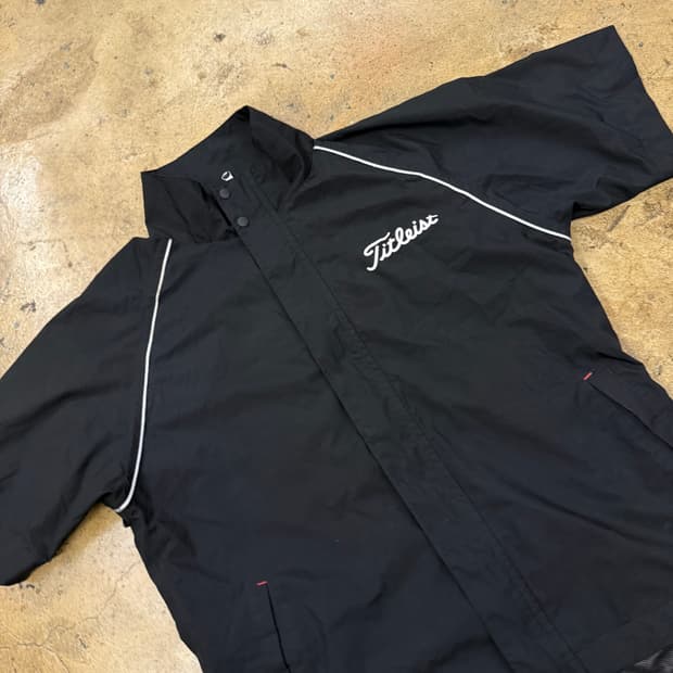 [정품/LL] 타이틀리스트 블랙 반팔 바람막이 골프 자켓 b10