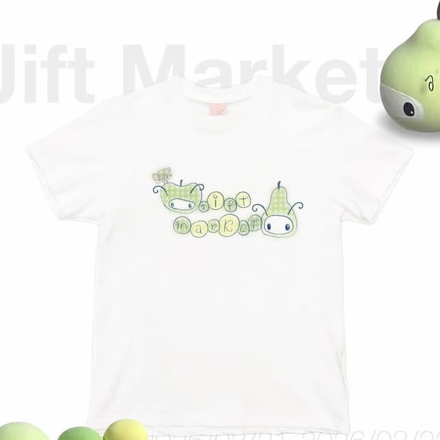 지초이 지프트샵 마켓 티셔츠 S 반소매 화이트