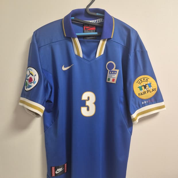 96-97 이탈리아 홈 말디니 정품 축구 유니폼 