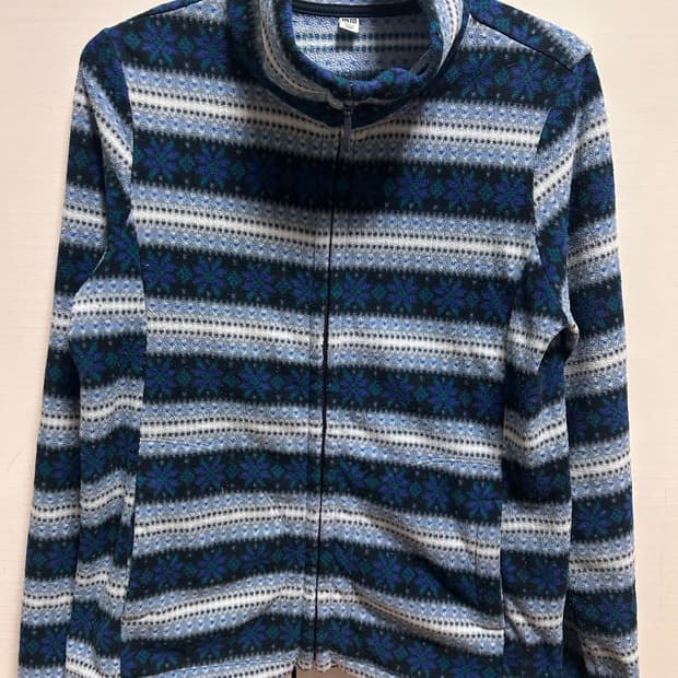 유니클로 패턴 플리스 자켓 M