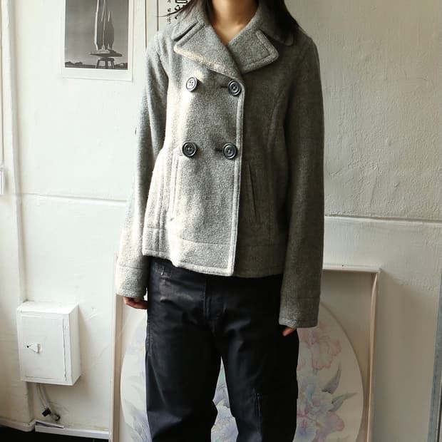 갭 울 그레이 피코트