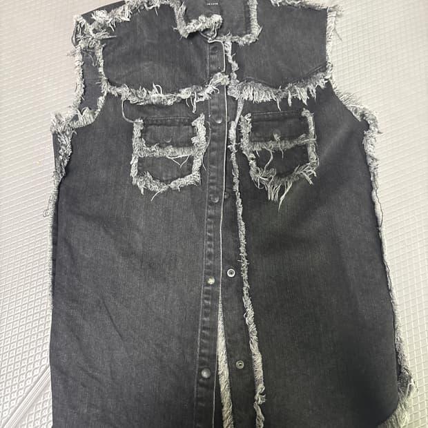 Christopherkane 프린지데님조끼셔츠