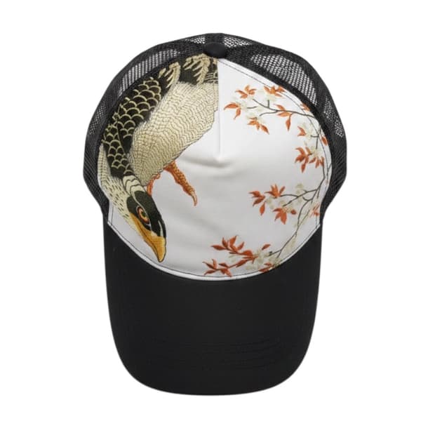 百花繚乱 Oriental Eagle Embroidery Cap