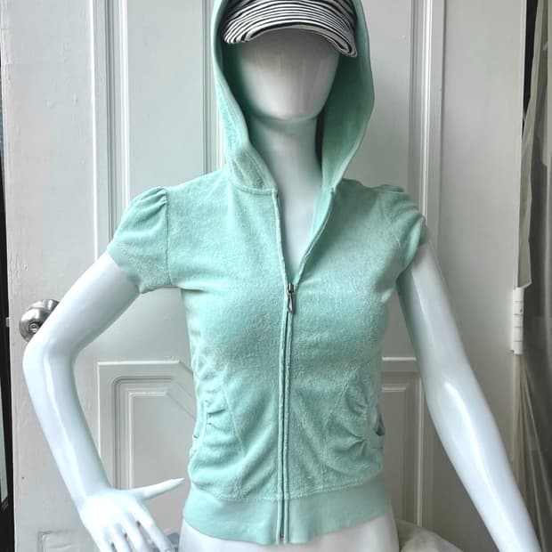 Juicy couture 쥬시꾸뛰르 타올 후드집업 민트 mint