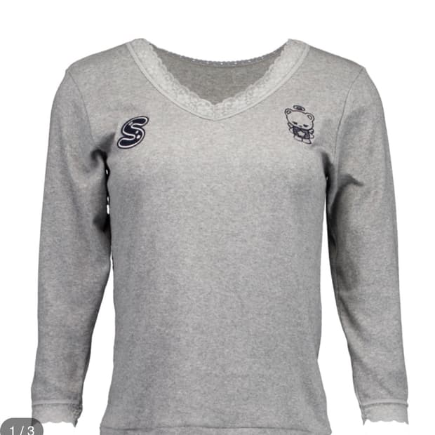 Shalomclub BUDDY LACE TOP GRAY