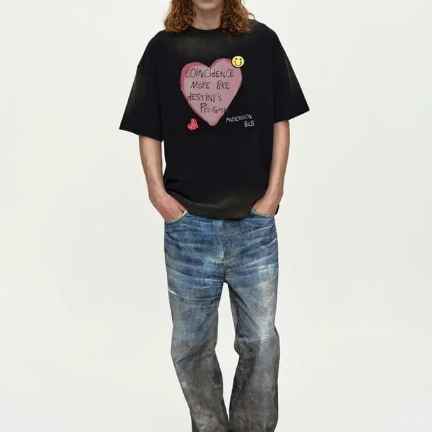 [앤더슨벨]UNISEX FESTIVAL MUD PRINTED JEANSㅈ