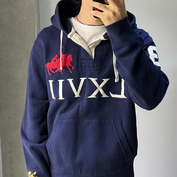 폴로 랄프 로렌 빅 포니 럭비 후드티