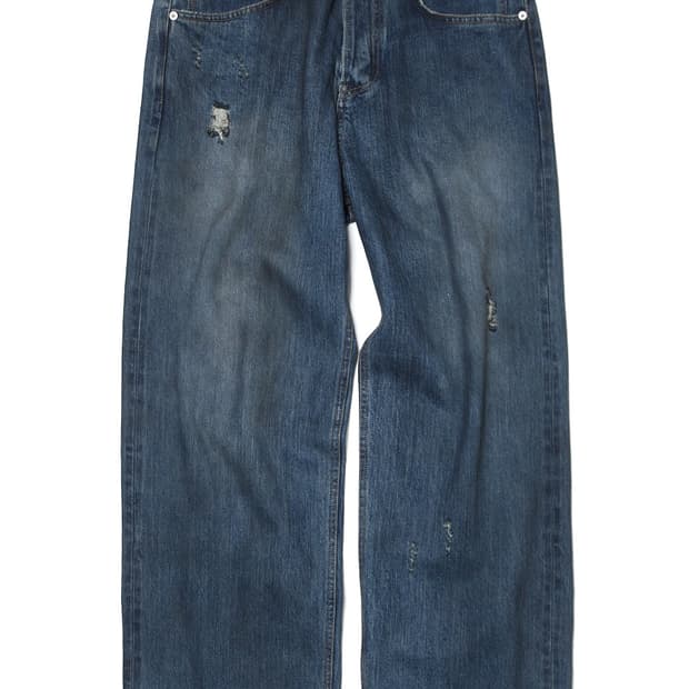 해칭룸 레귤러 셀비지 데님 더스티 블루 3사이즈(M size)