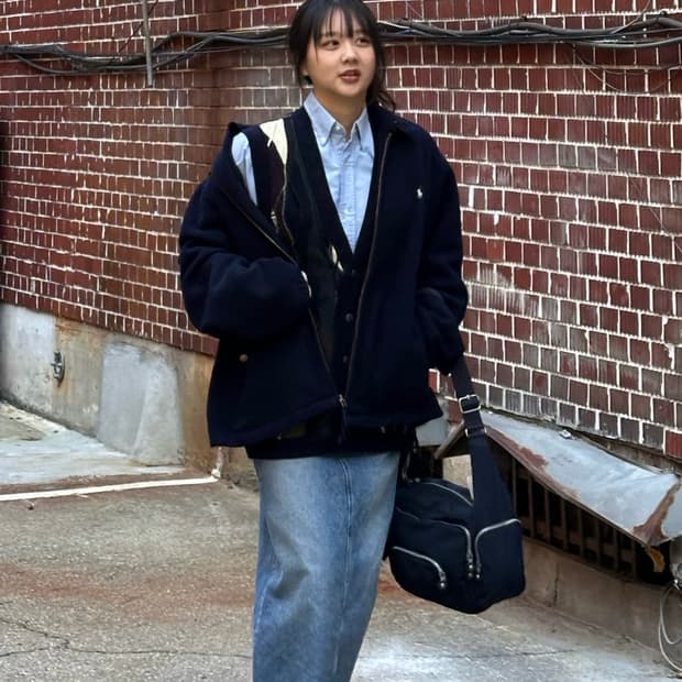 폴로 플리스 스윙톱 쿠지 케이블  베스트 폴로 셔츠 포니테일 데님스커트 