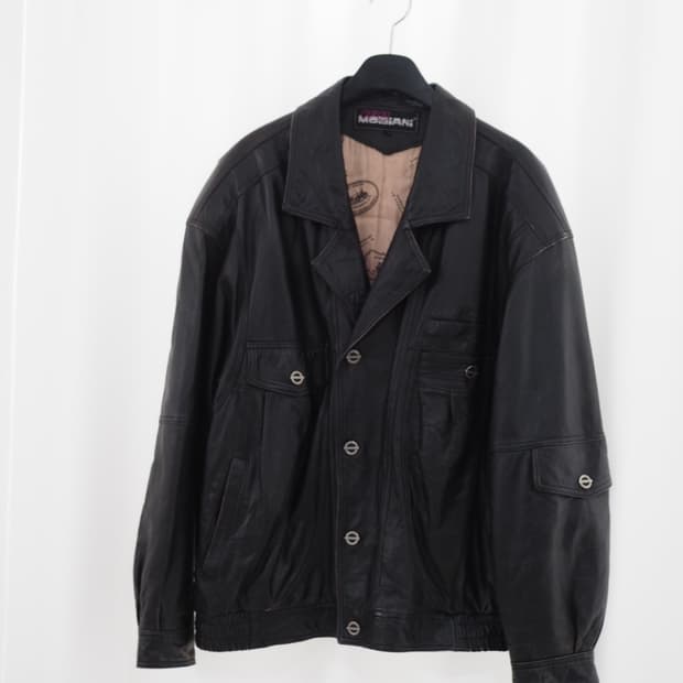 1980's GIORGIO MOBIANI genuine leather 