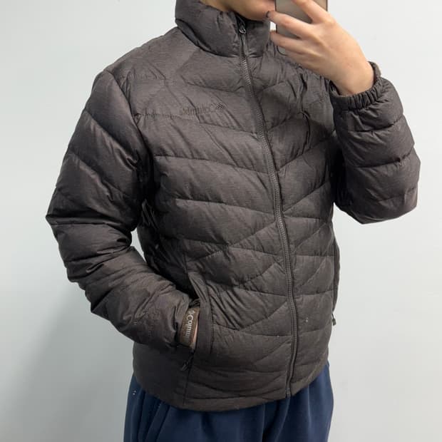 [M] 컬럼비아 덕 다운 브라운 경량패딩