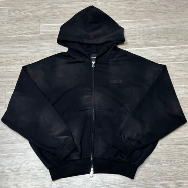 SUADE 워시드 후드집업