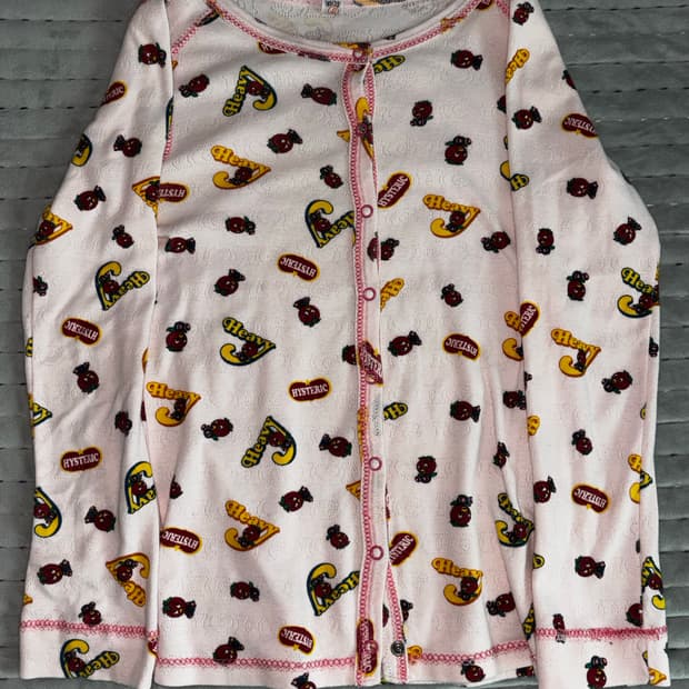 히스테릭글래머 핑크 가디건