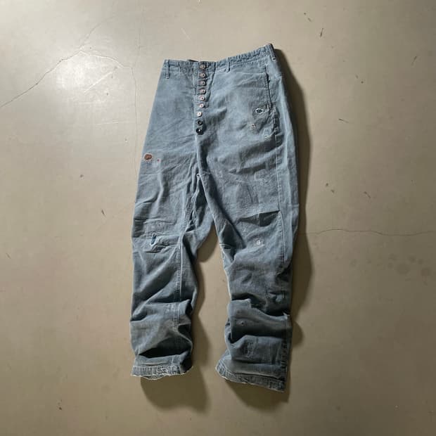 KZ Atelier Vintage Destroyed Work Pants