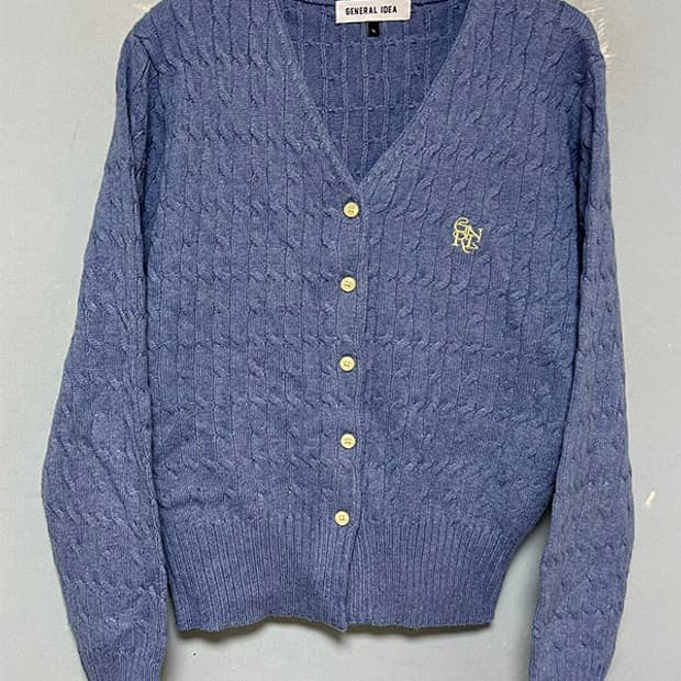 제너럴아이디어 여자 꽈배기니트 가디건 L 100 77