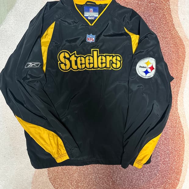 리복 × NFL 피츠버그 스틸러스 웜업 풀오버