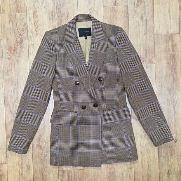 마시모두띠(Massimo Dutti) 체크 울자켓 55