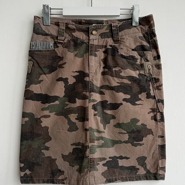 CUBE SUGAR 카모플라쥬 밀리터리 스커트
