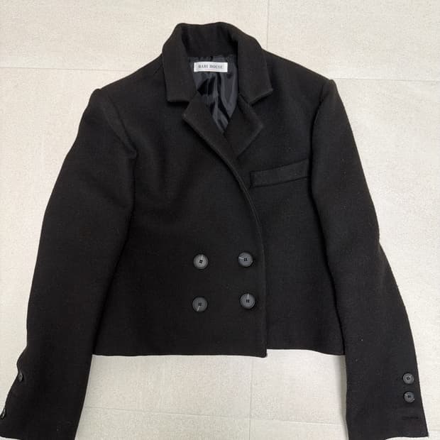 더블 버튼 숏 자켓