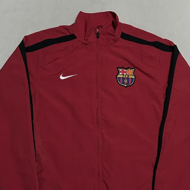 L 나이키 바르셀로나 드라이핏 버건디 바람막이