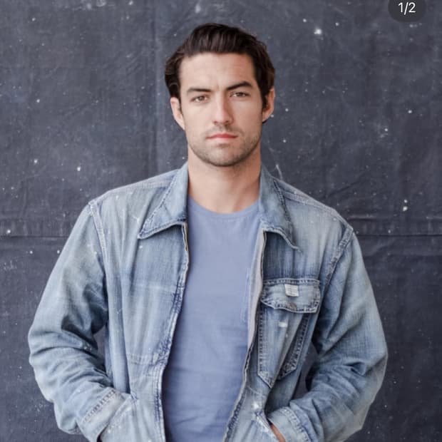 RRL 더블알엘 페인티드 데님 자켓 M