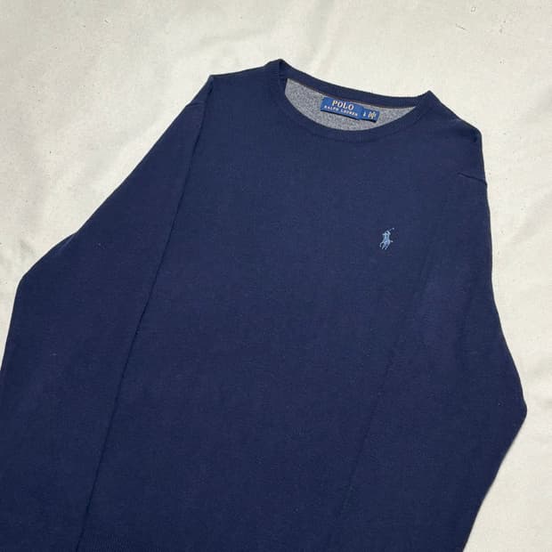 L 폴로랄프로렌 블루 포니 울 네이비 니트