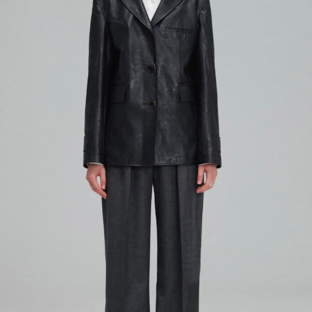 소치이 비건레더자켓과 자라 레오파드 원피스