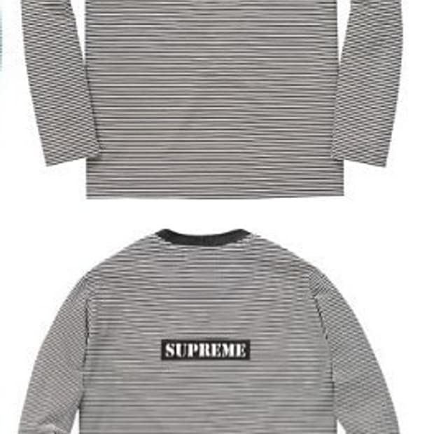 스톤아일랜드x슈프림 스트라이프 롱슬리브