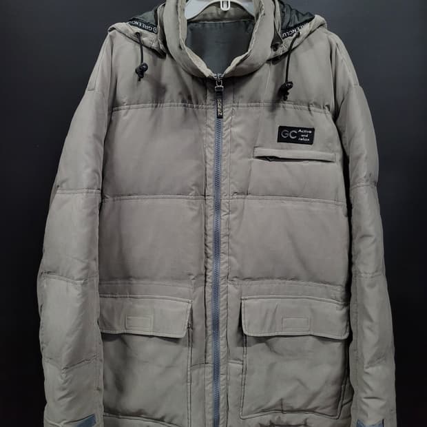 GREEN CLUBS 그린클럽 빈티지 다운 후드 패딩 자켓 