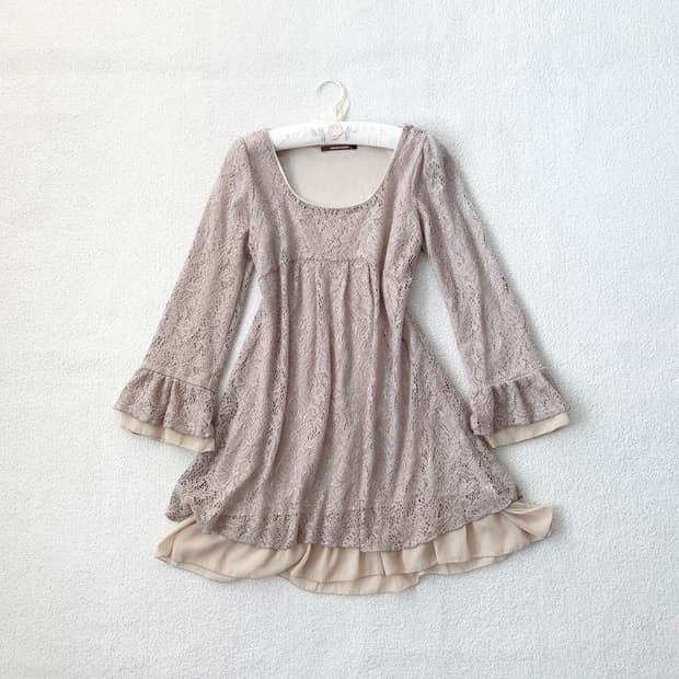 밀크티라떼 ♥ 레이스 공주핏 원피스