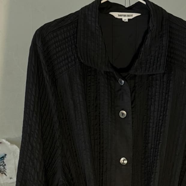 [Harpers Bigot] black long shirt