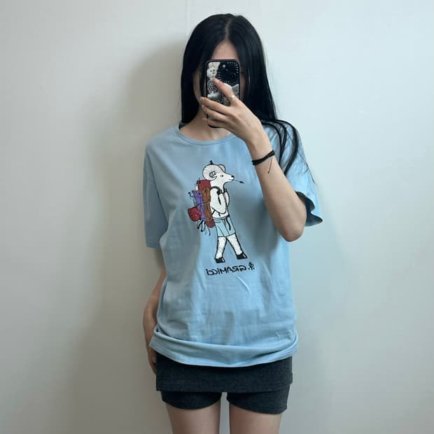 그라미치 스카이블루 반팔 티셔츠