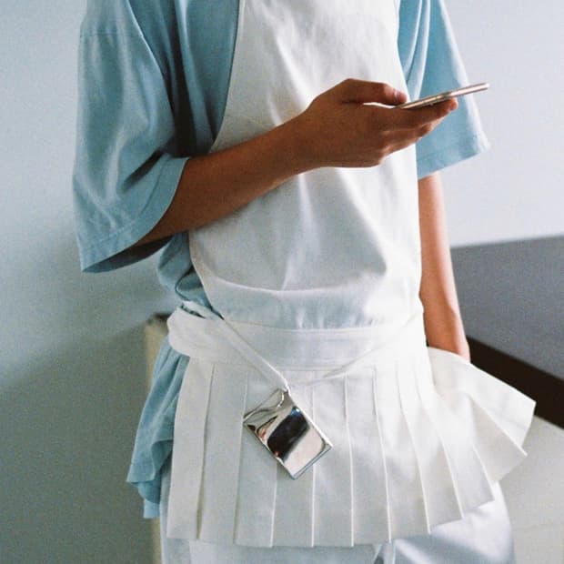 오엔젤 에이프런 레이어드 스커트 앞치마