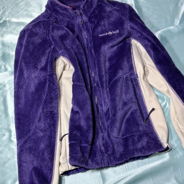 90s Mont-bell 빈티지 몽벨 플리스 퍼플 올드 후리스 자켓