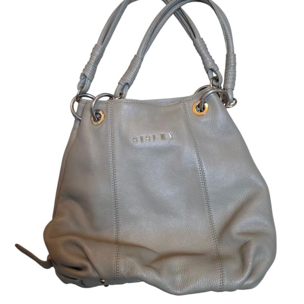Sisley 시슬리 가죽 숄더백 다크 베이지
