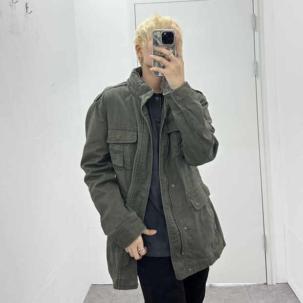 Vintage khaki multi pocket jacket