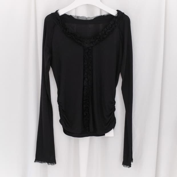 frill shirring T 