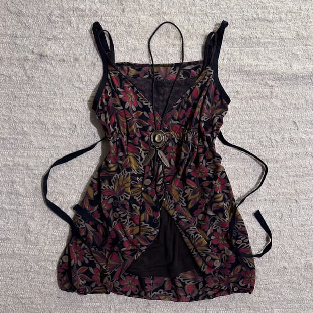 Ethnic Slit Sleeveless Blouse 0262