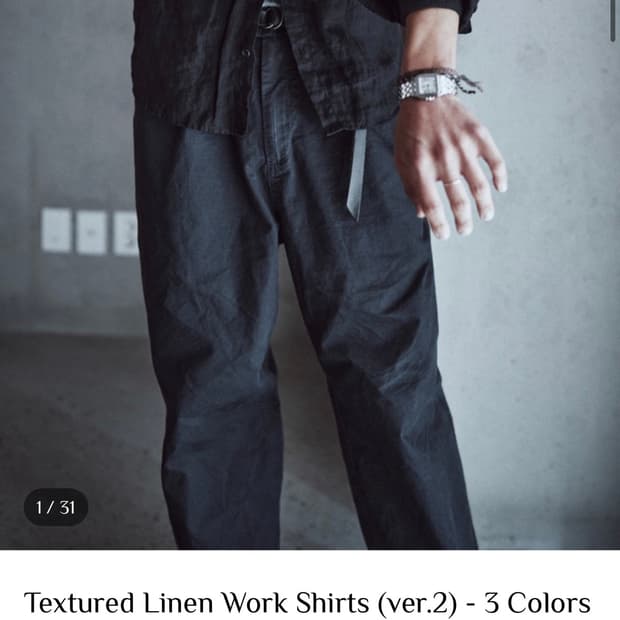 모노프리베 Textured Linen Work Shirts (구매)