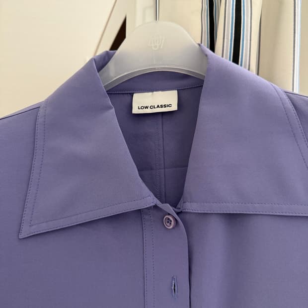 로우클래식 실크 셔츠 퍼플 M사이즈