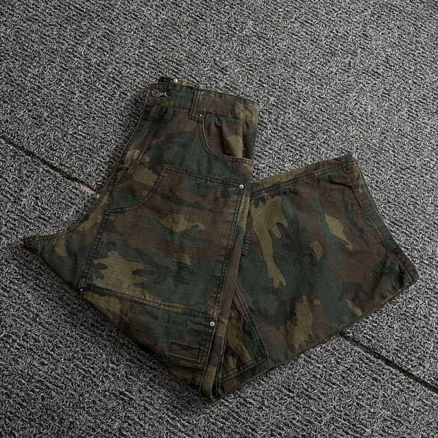 메종미네드 카모플라쥬 립스탑 카고 퍼티그 팬츠 1988