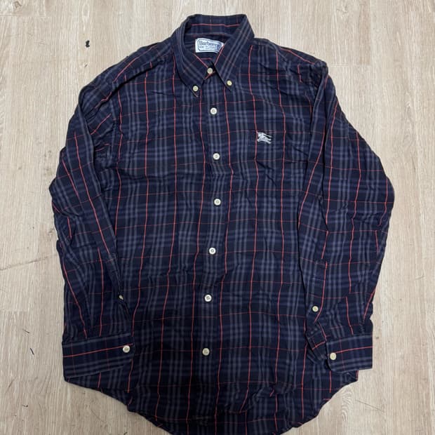 버버리 런던 노바체크 체크셔츠 M/95 