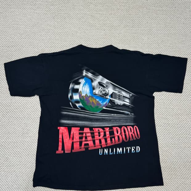 (XL)90s 빈티지 말보로 언리미티드 반팔 티셔츠