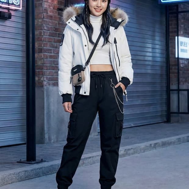 K2 봄버 라쿤털 구스다운 패딩_95