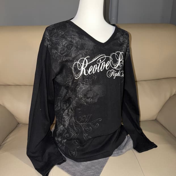 smoking skull printing long sleeve