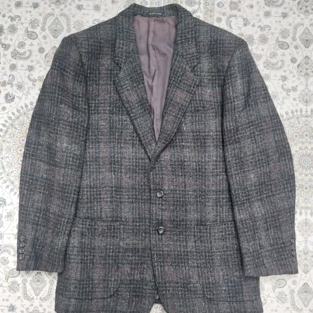 MARCIANO 잉글랜드 체크무늬 트위드 울 자켓 (100-103)