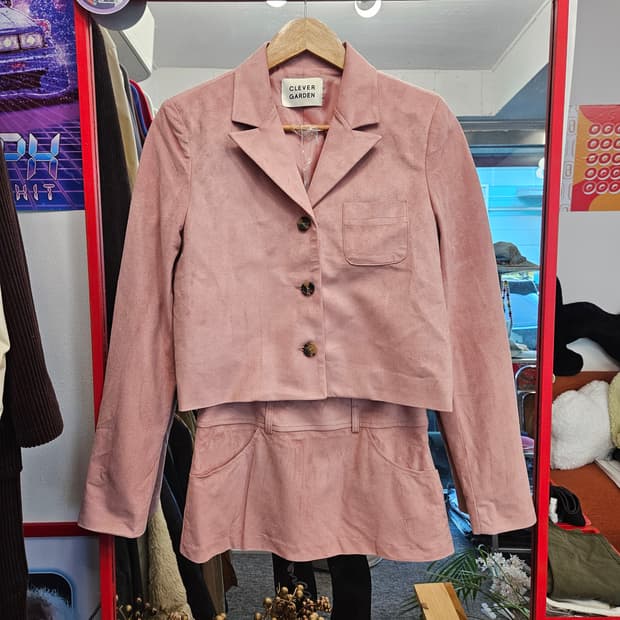 새상품) 스웨이드 셋업 S