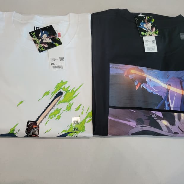 ⛓️ [희귀 3XL 세트] 유니클로 재팬 x 체인소맨 한정판 UT 2종 