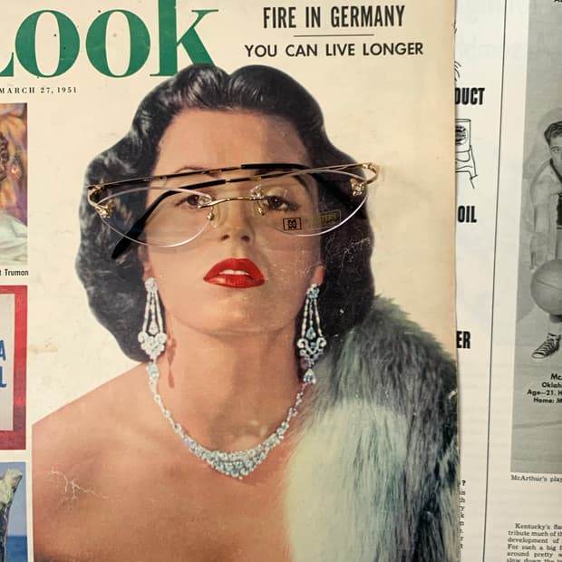 [픽키-670] 나비장식 골드 무테 라운드 안경